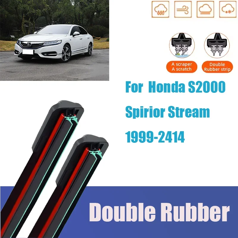 

For Honda S2000 Spirior Stream Front Windshield Wiper General Motors Multifunctional Double Rubber Car Accessories