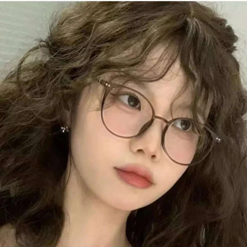 Fashion Anti-Blu Glasses for Women Men Retro Round Eyeglasses Frame Eyewear Anti-Radiation Glasses Universal Computer Eyewear