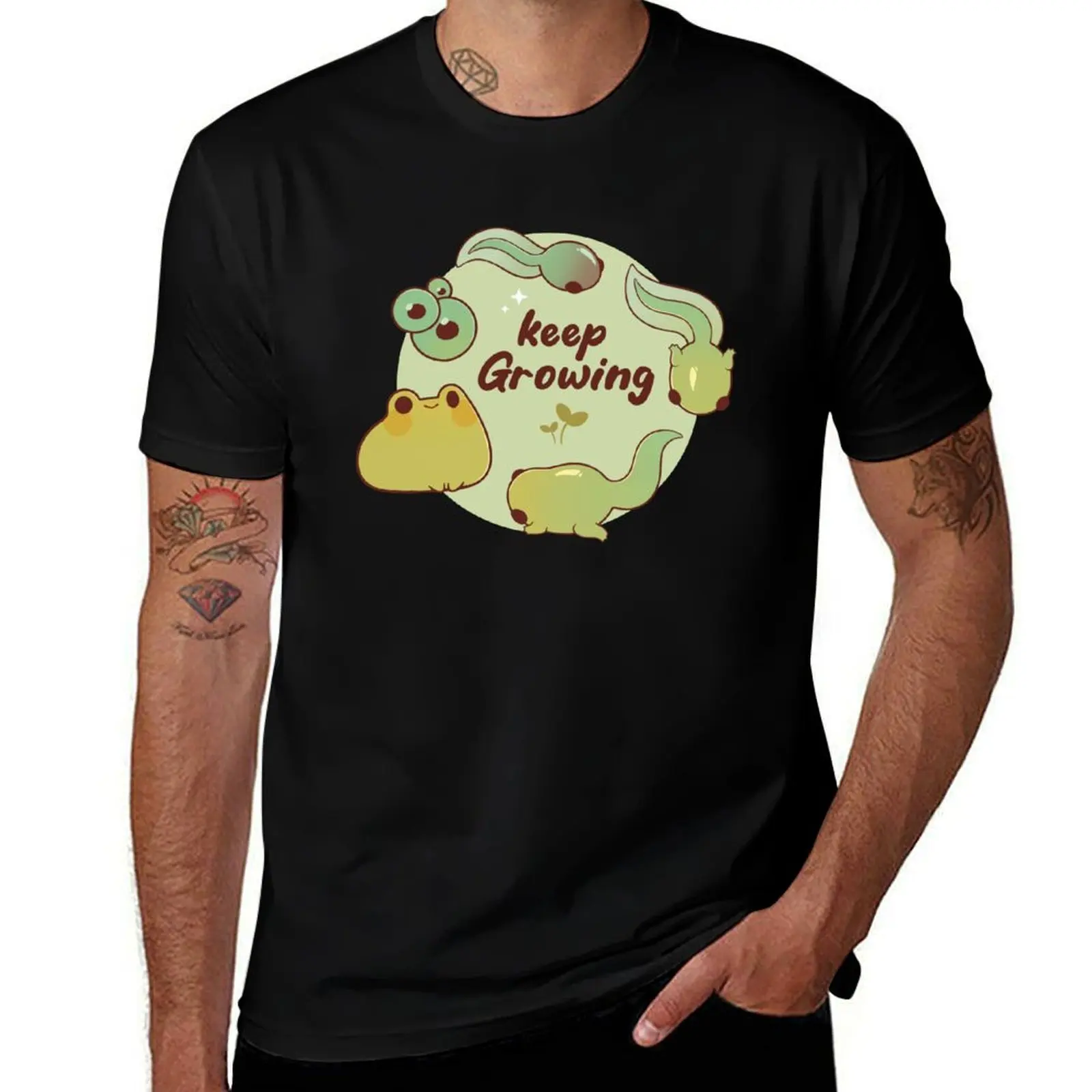 Футболка Keep Growing Froggy, рабочая футболка в индустриальном стиле