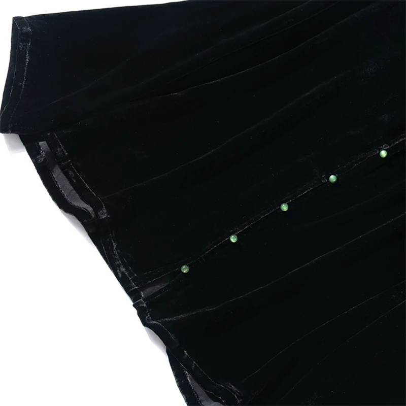 المرأة الحرير المخملية معطف 100% التوت الحرير بطانة أسود اللون طويلة الأكمام سترة سترة بلوزة قميص الخريف الدافئة M1484 #5