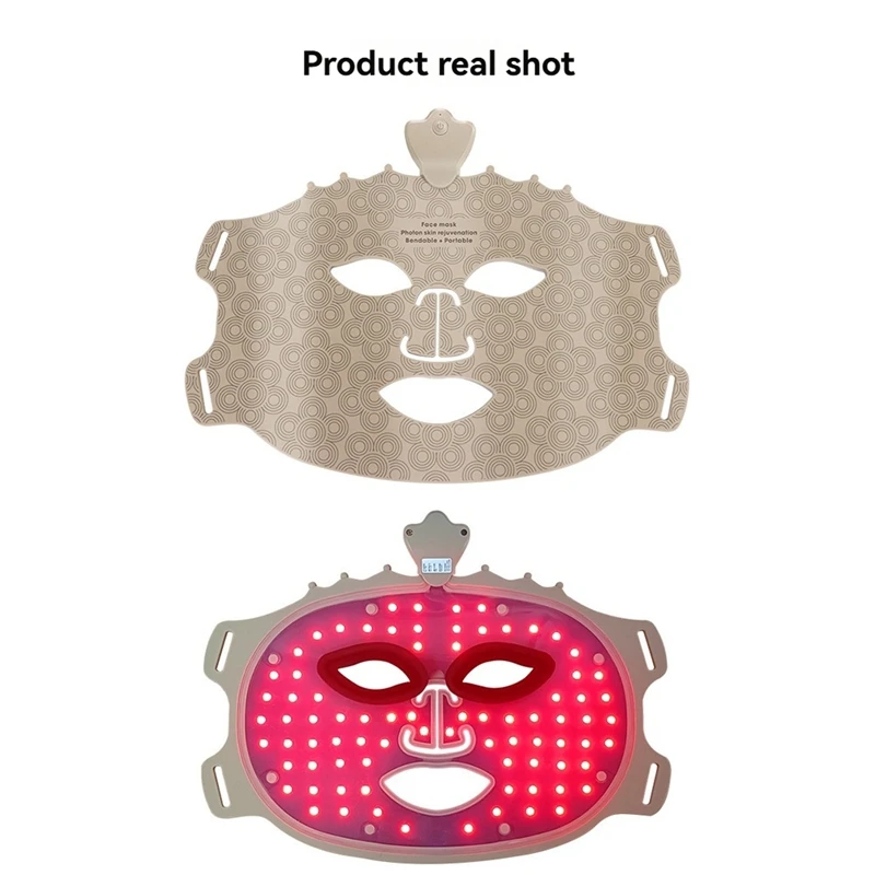 Masque Facial Instrument de rajeunissement masque électrique Anti-âge masque Photonique LED en Silicone masque Photon avancé