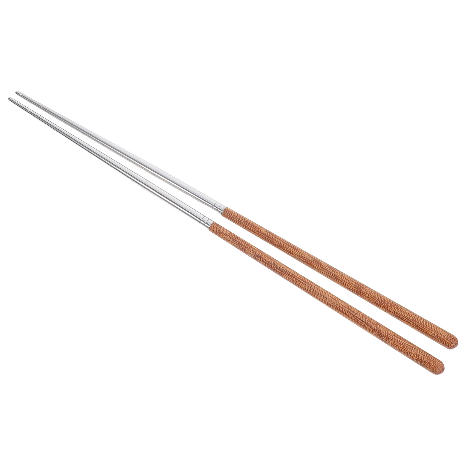

1 Pair Extra Wing Wood Frying Chopsticks Heat Resistant Non-Slip For Hot Pot Cooking Kitchen Utensils Stainless