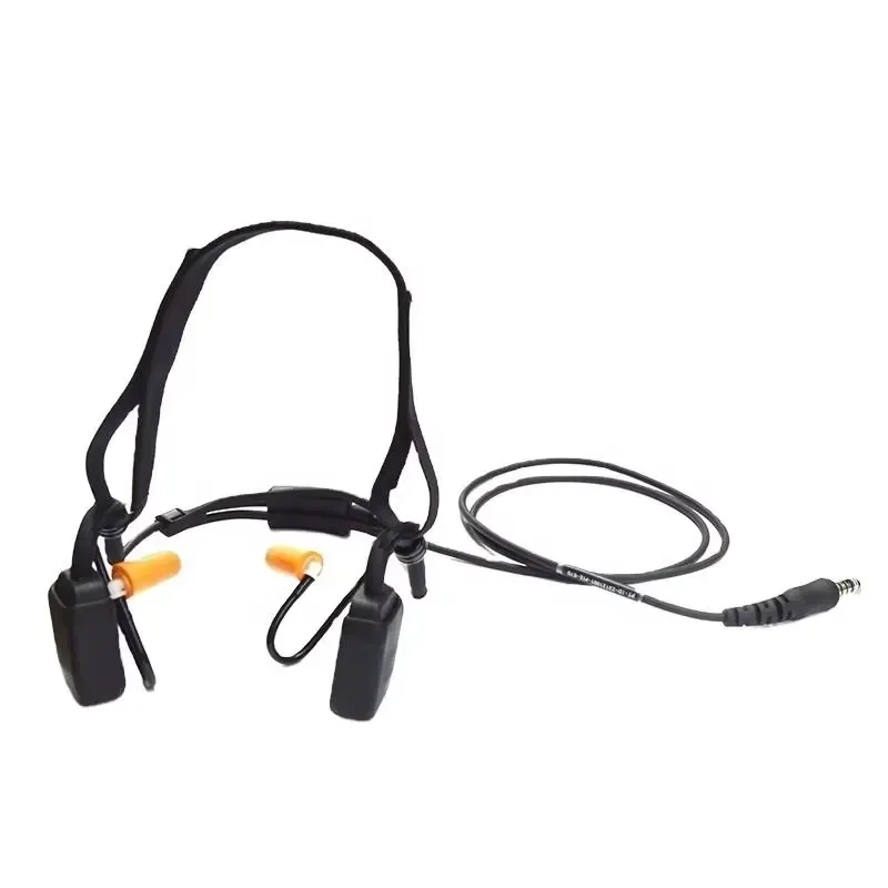 Conduction Neckband Headset Skull Vibration Wired PTT Mic ENC Noise Cancelling Two Way Radio Outdoor Industrial Use