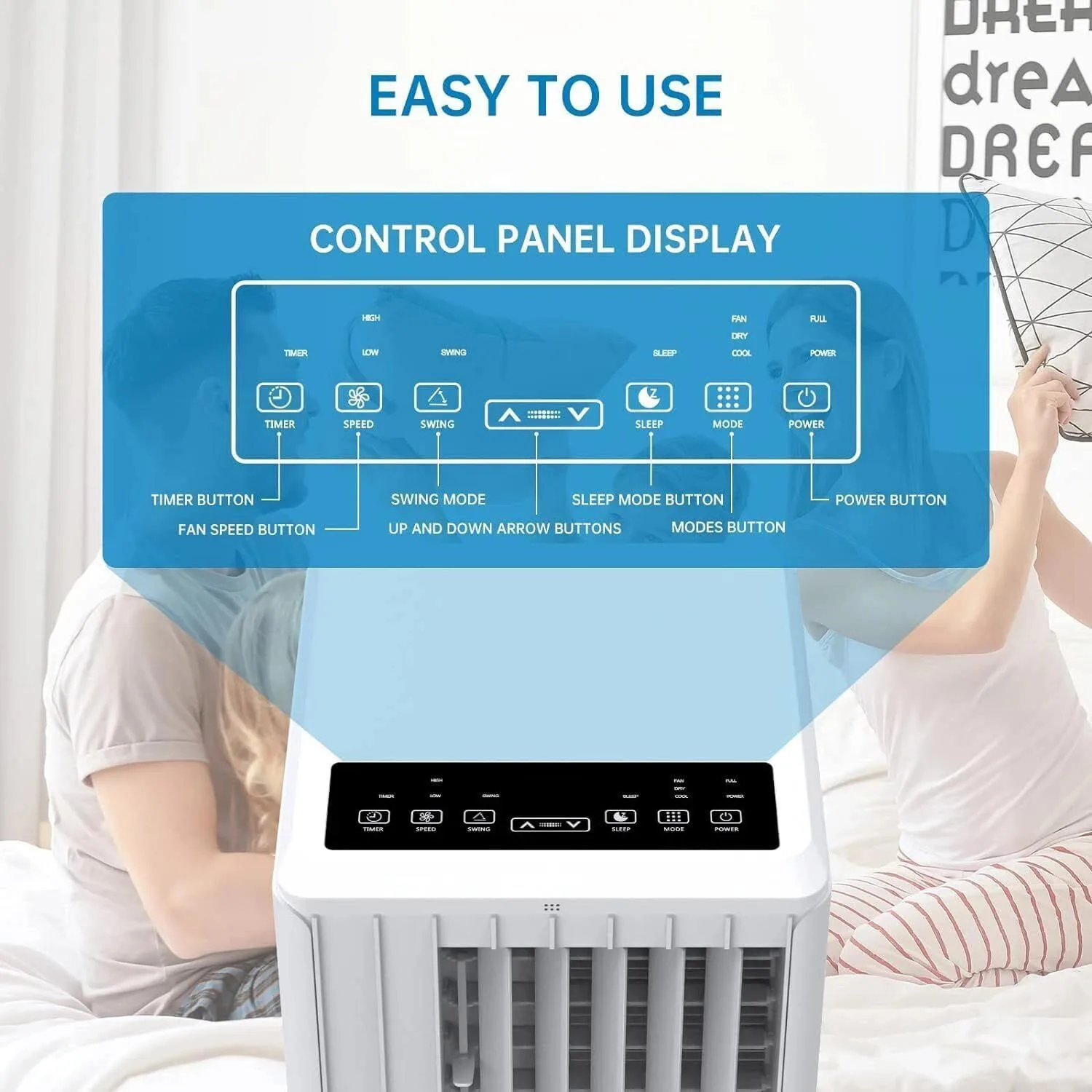 휴대용 에어컨 7000 BTU 냉방/제습/송풍 3 in 1 - usage example