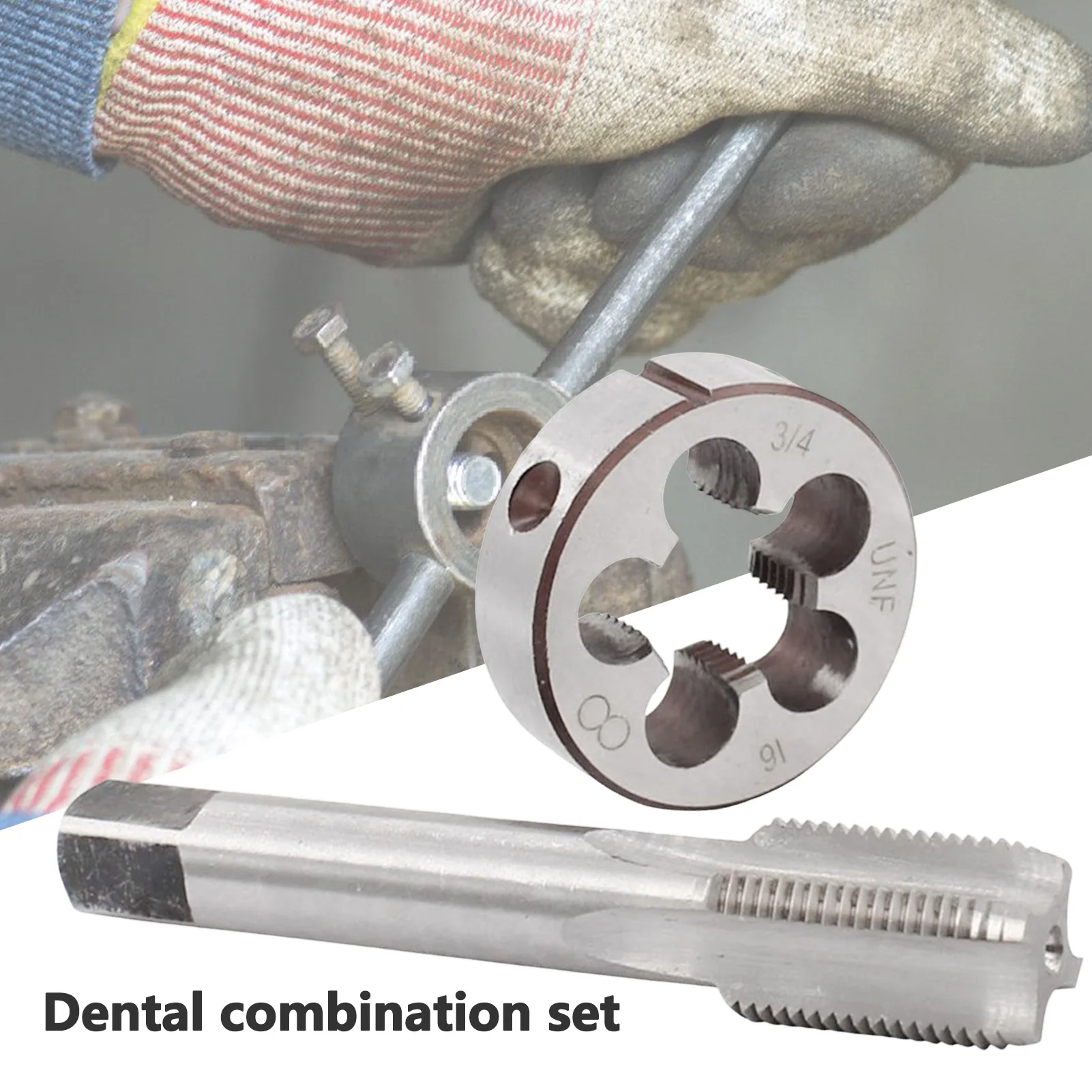 Thread Die Set Precision Threading Tap and Die Kit for Machinery Manufacturing Metalworking Tools Durable High Speed Steel