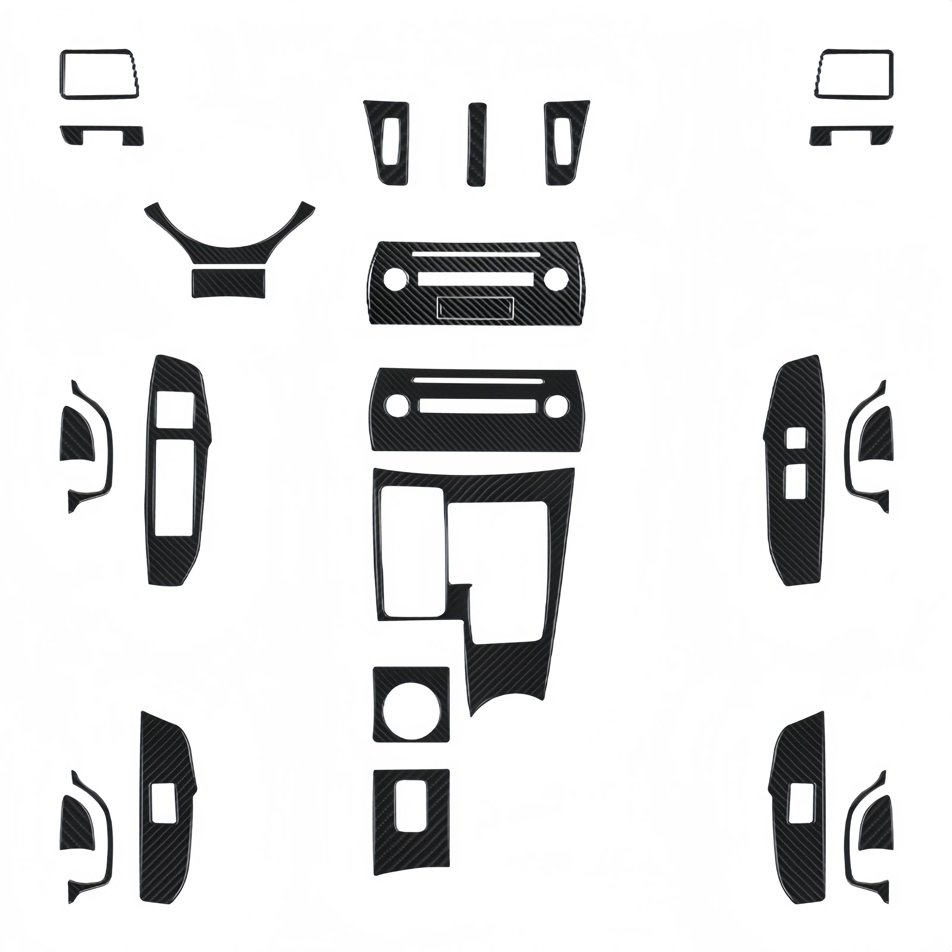 

For Lexus NX 2014-2019 Carbon Fiber Car Gear Shift Window Lift Air Outlet Steer Wheel Panel Trim Stickers Interior Accessories