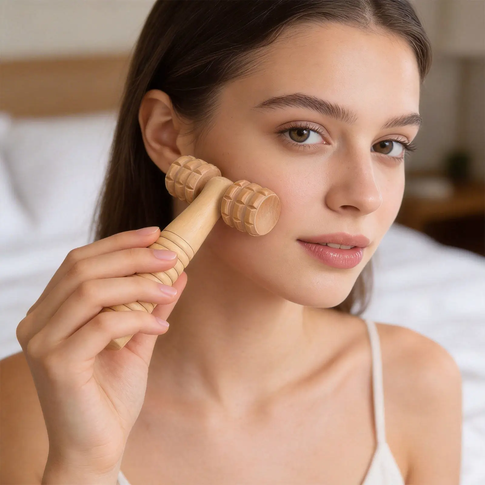 Juego de 3 Rodillos de Madera para Masaje, Masajeador Multifuncional para Cuerpo, Pies y Espalda, Herramienta de Masaje de Madera Manual para Relajación Diaria