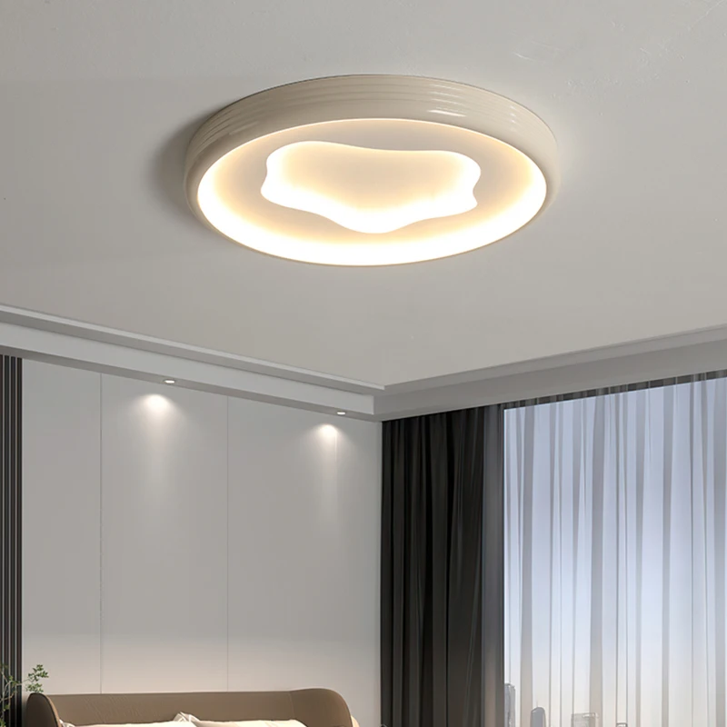 Walnut LED Ceiling Light Bedroom Living Room Balcony White Ceiling Lamp Simple Modern Home Interior Decoration Lighting Fixtures