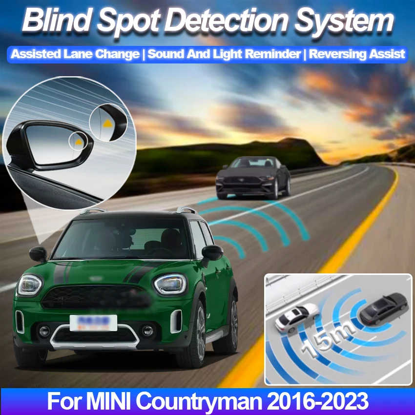 Car Blind Spot Monitoring System BSD BSA BSM Radar Parking Sensor Assist Lane Changing For MINI Countryman 2016-2025