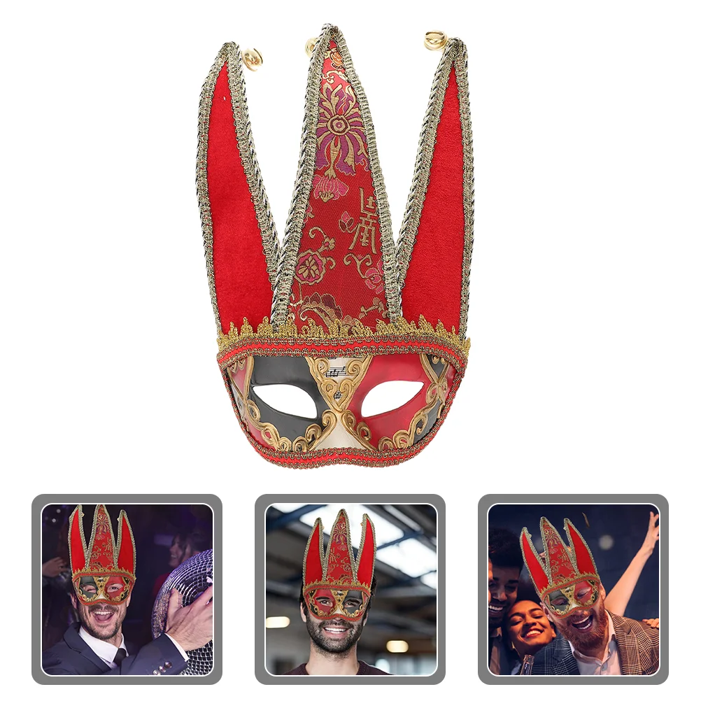 

Music Christmas Carnival Venetian Mask for Men Lovers Man Masquerade Decorate Masks Plastic Jester Stage Performance Prop