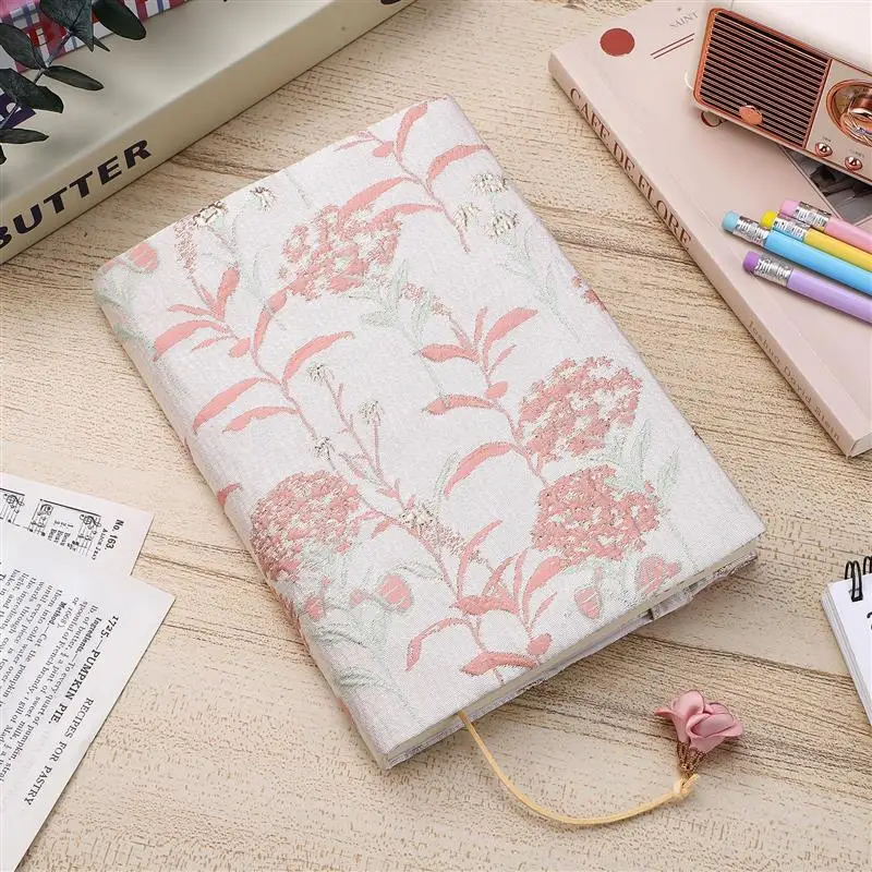 Book Sleeve Cover Handmade Floral Print Cloth Book Cover Fabric Scrapbook Cover Scrapbook Protector Decorative Book Jacket A5