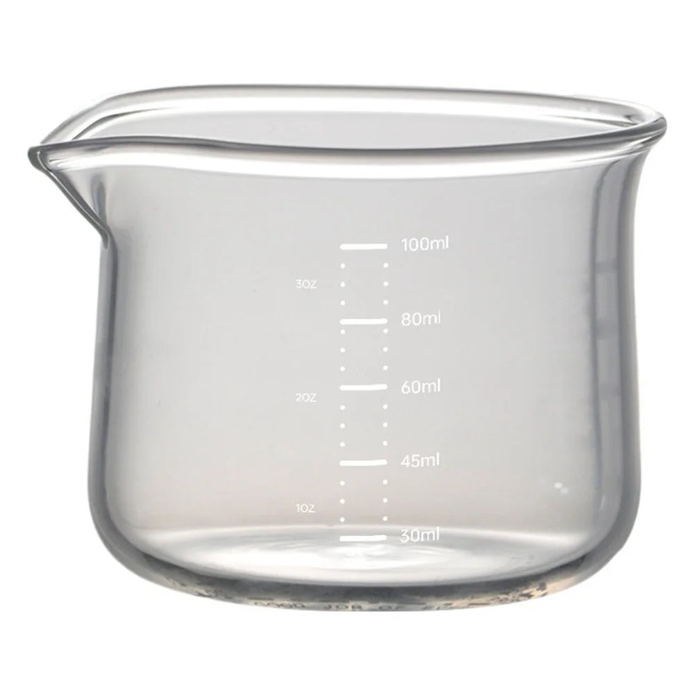 Italian-Inspired Espresso Measuring Cup 100ml Borosilicate Glass with For EAGLE Beak Spout for Consistent Coffee Shots