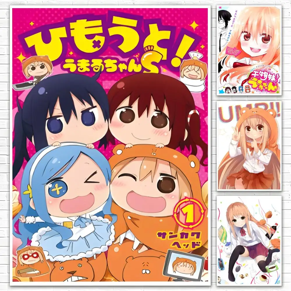 Anime Himouto! Umaru-chan Poster Poster All-match HD Waterproof Self-Adhesive Wall Art Sticker For Home Bedroom