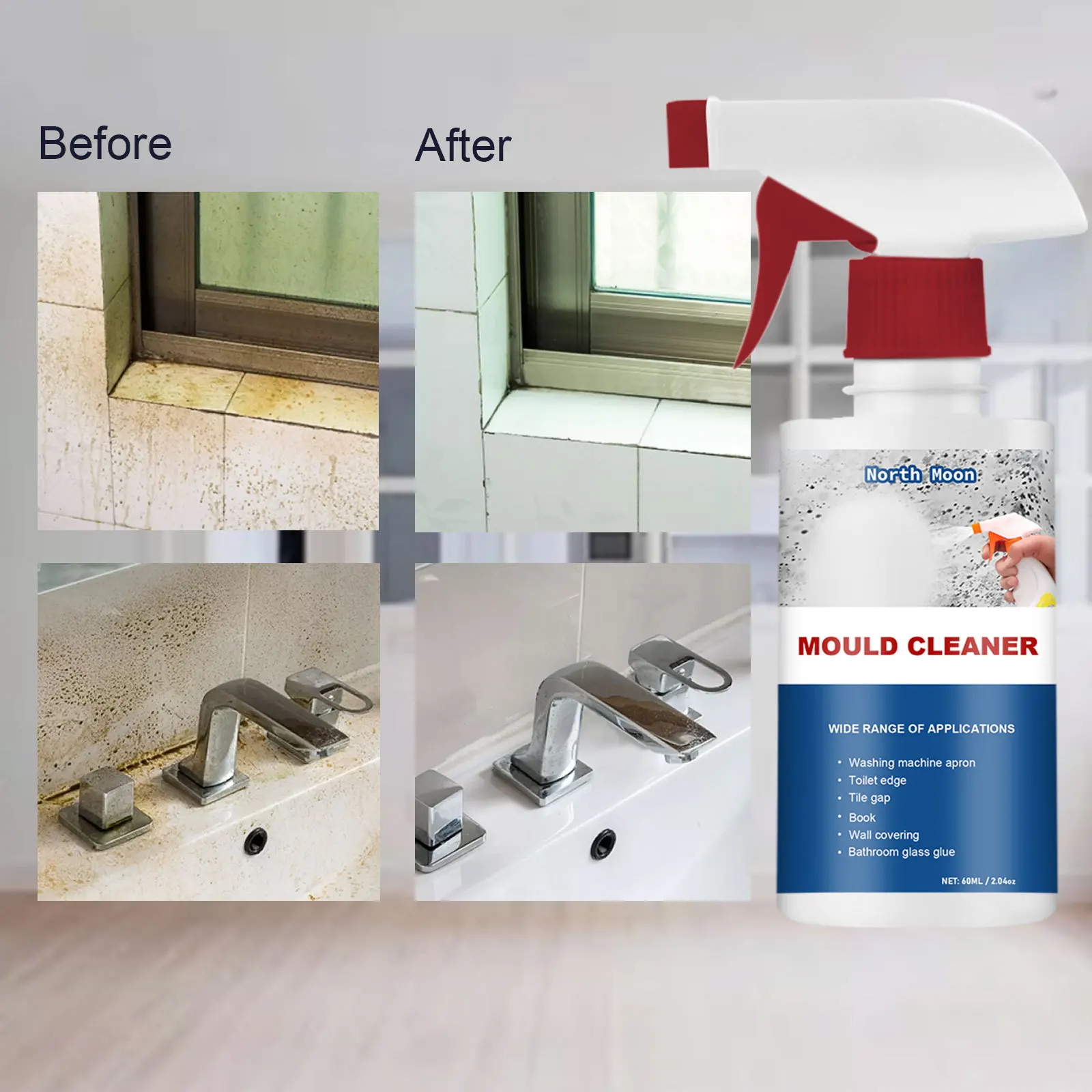 Mold Remover Spray Household Mildew Ceramic Cleaning Agent Furniture Tile Removal Floor Wall Cleaner Multifunctional Foam Spray