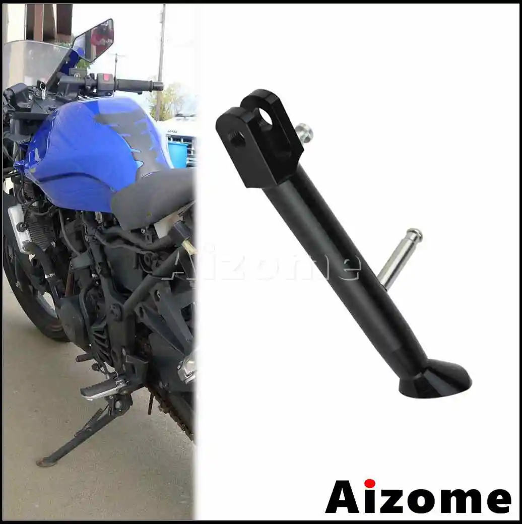 

For KAWASAKI NINJA EX250 Adjustable length Side Stands Motorcycle Kickstand Holder Support Bracket Motorbike Accessories 2008-12