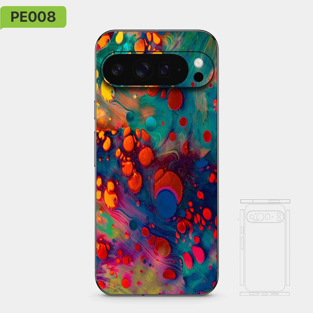 Colorful Decal Skin for Google Pixel 10 9 8 7 Pro 9A Back Screen Protector Film Cover Case Macaroon Wrap Matte Sticker