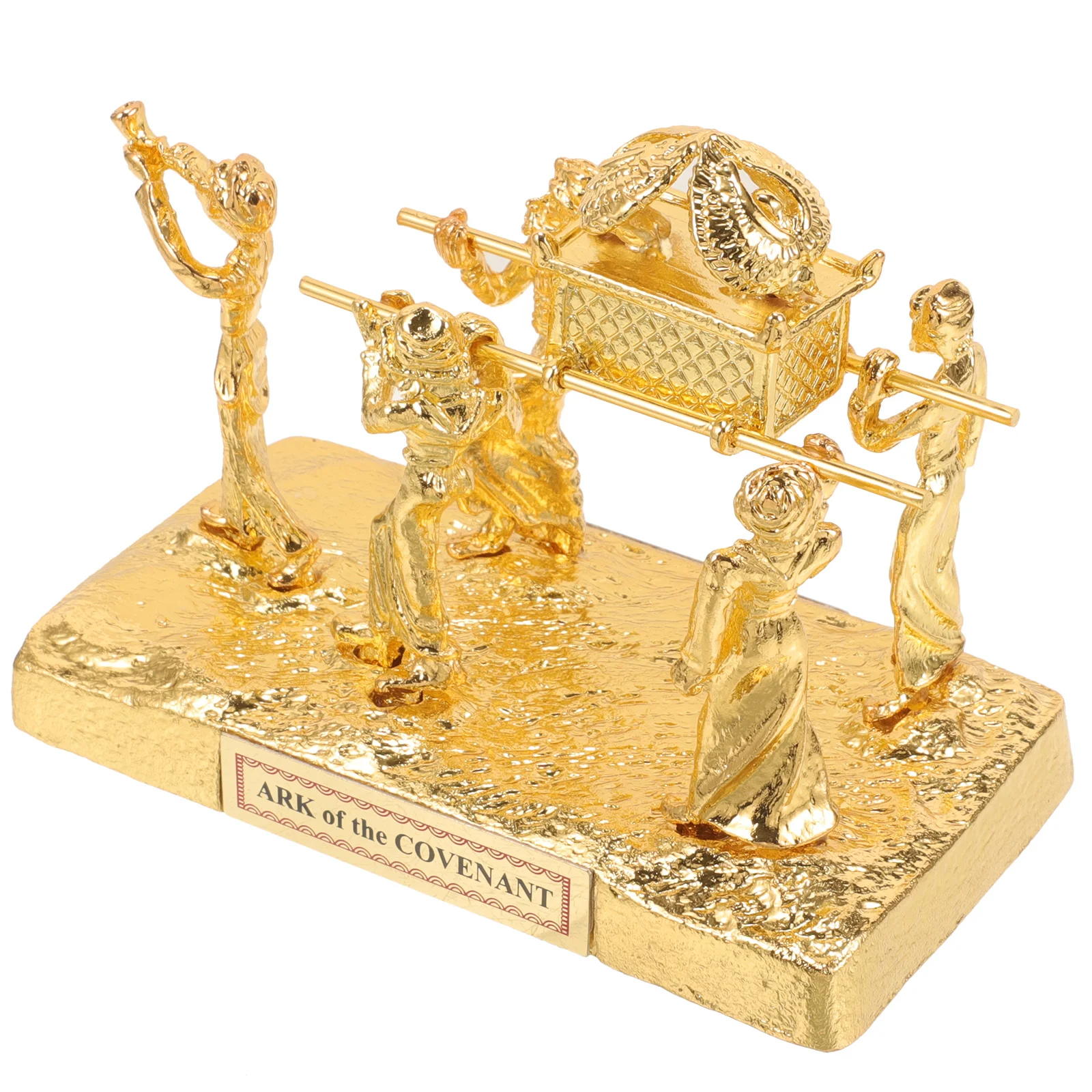 Church Ornament Five Carried The Ark of Covenant Metal Judaica Craft Desktop Figurine