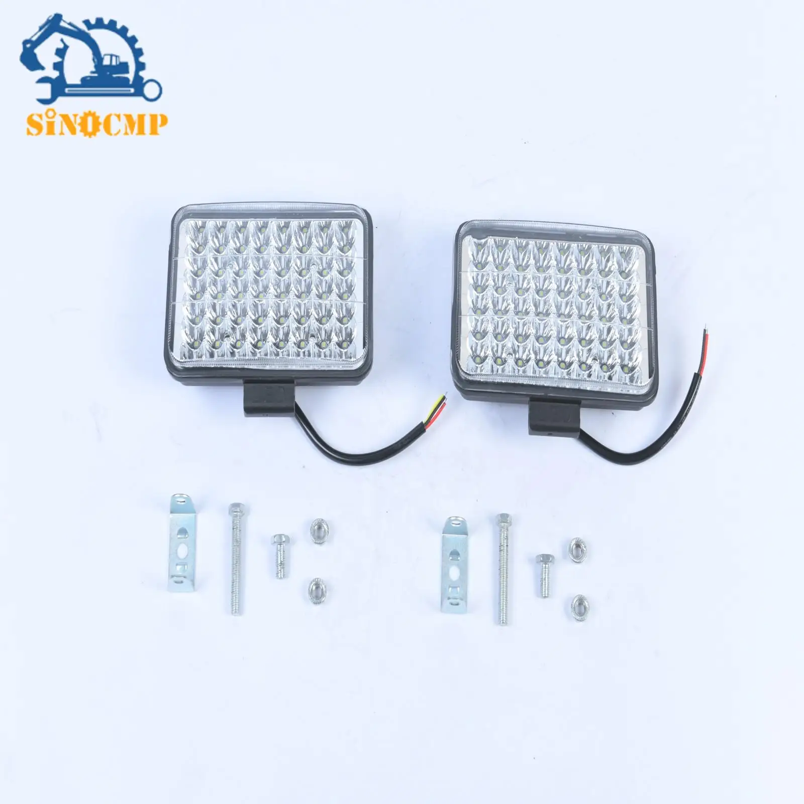 

2 шт., 5 дюймов, 144 Вт, 4500LM, рабочий свет, 48 светодиодных фар, универсальные для автомобиля, мотоцикла, квадроцикла, внешние аксессуары