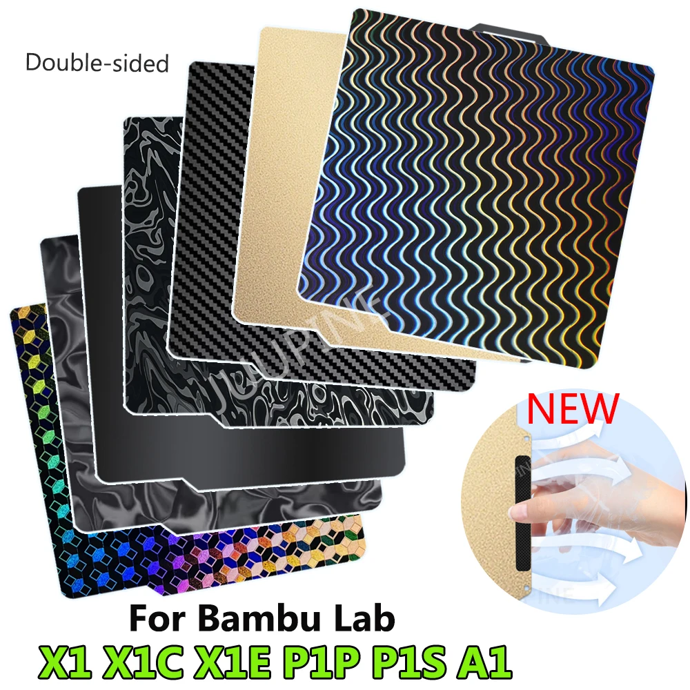 For Bambulab Smooth Pei Peo Pet Pey Double Sided With Anti-scalding Sheet 257x257 Build Plate For Bambulab A1 X1c P1p P1s Plate