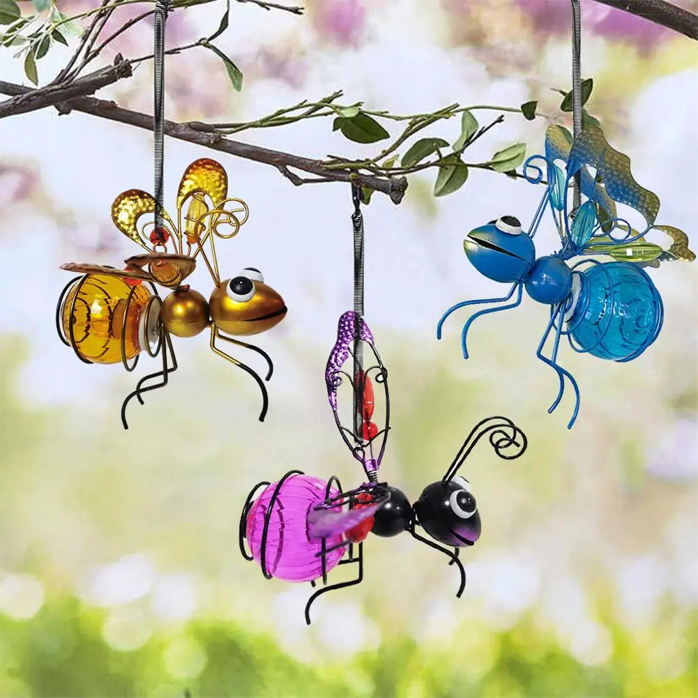 

Solar Powered Iron Insect Ornaments Cross-border Outdoor Plastic Garden Decorative Courtyard Creative Painted Indoor Crafts M0U7