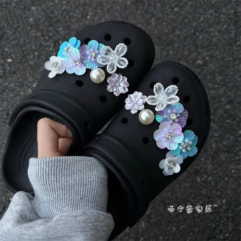 

Beautiful Footwear Decoration DIY Summer Beautiful Flower Series Fresh Adornment for Clogs Sandals Ins Popular Christmas Gift