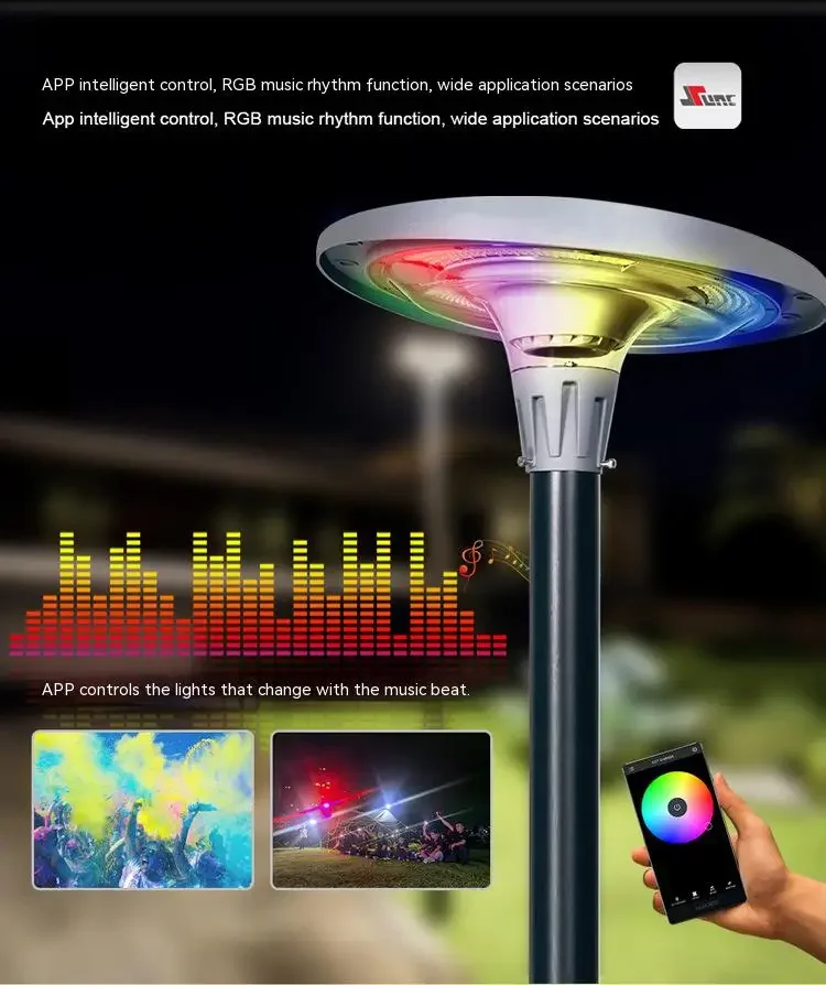 

Outdoor Waterproof 800W LED Lawn Light New Garden Square Landscape Lawn Light Solar Lamp UFO Light