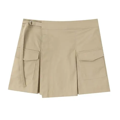 NOVEDAD DE VERANO 2021, ropa de mujer, ropa de trabajo informal elegante, culottes anchos y plisados de cintura alta