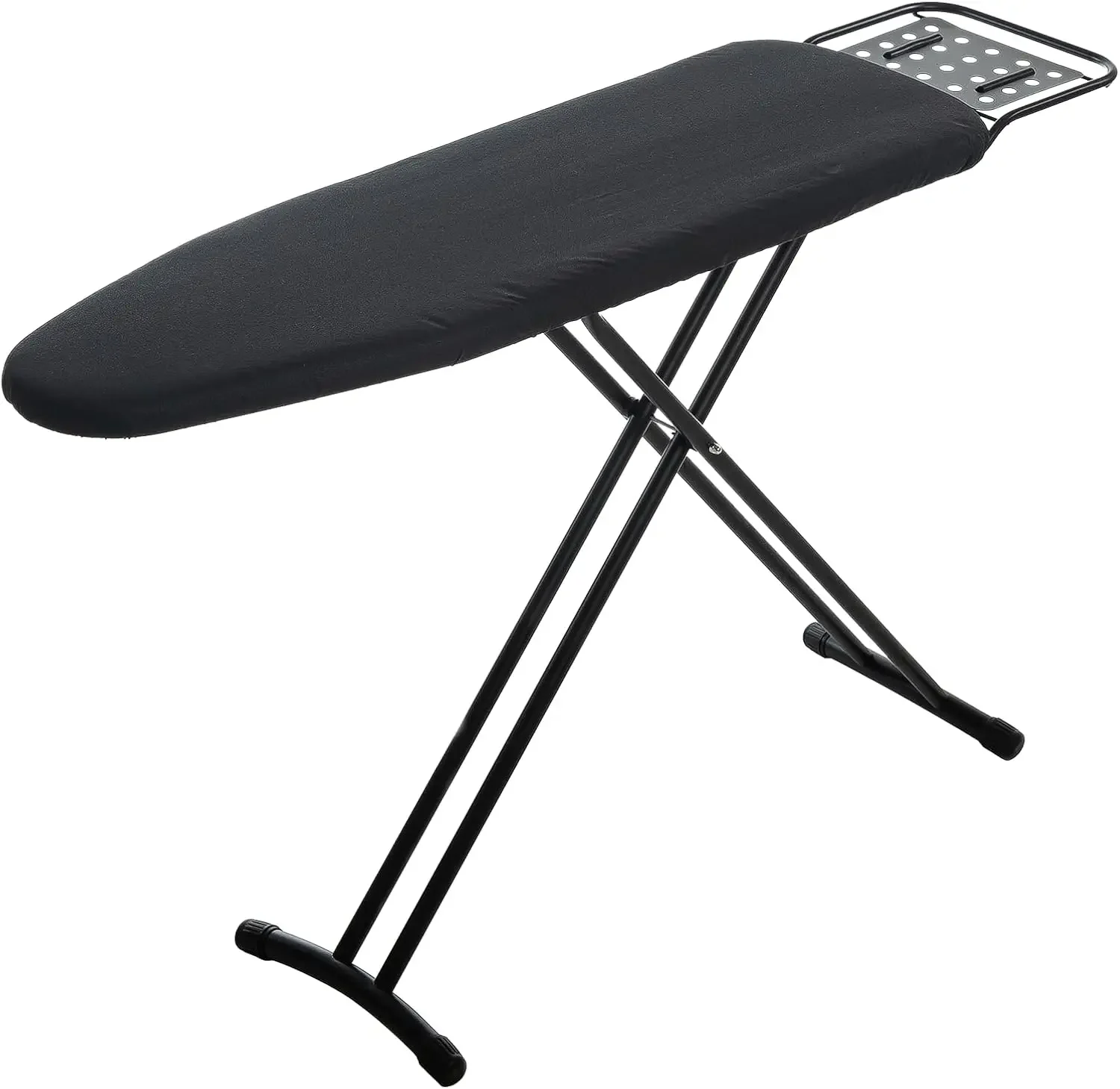 Ironing Board ,Heavy Duty Compact Iron Board with Iron Rest, Heat Resistant Cover , Height Adjustable Sturdy Iron Stand, Black