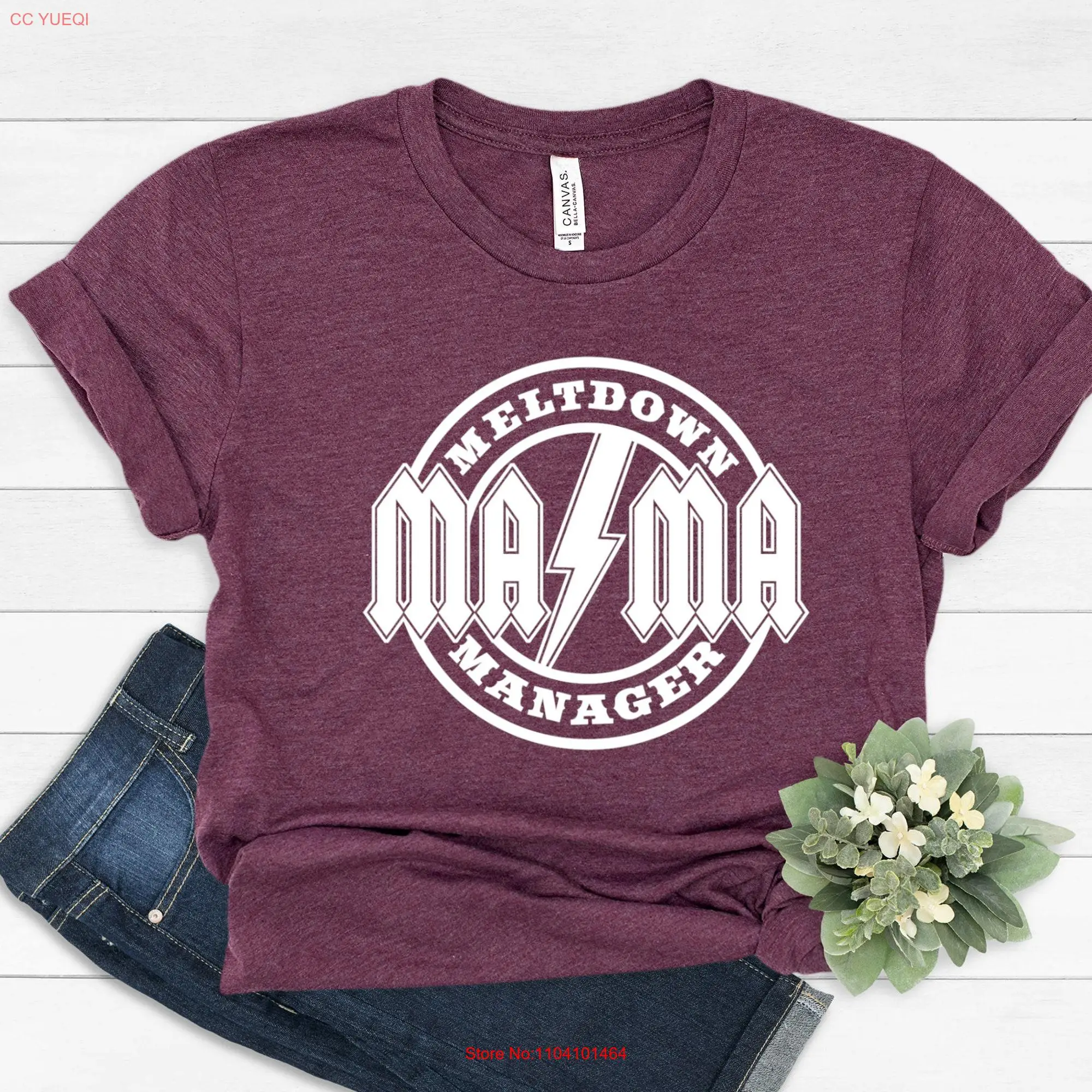 Meltdown Mama Manager T Shirt Rock N Roll Mother's Day Valentines for Mom long or short sleeves