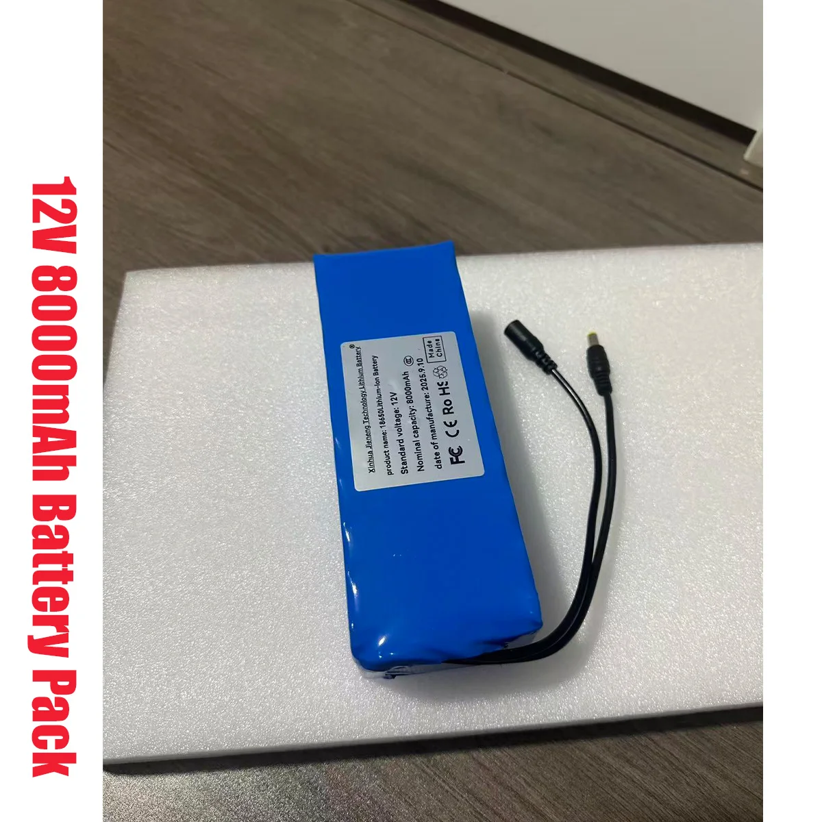 

12V 8000mAh 100W XT60 12V lithium-ion battery pack 8000mAh, suitable for 12.6V with BMS+charger. MP3 LED solar energy