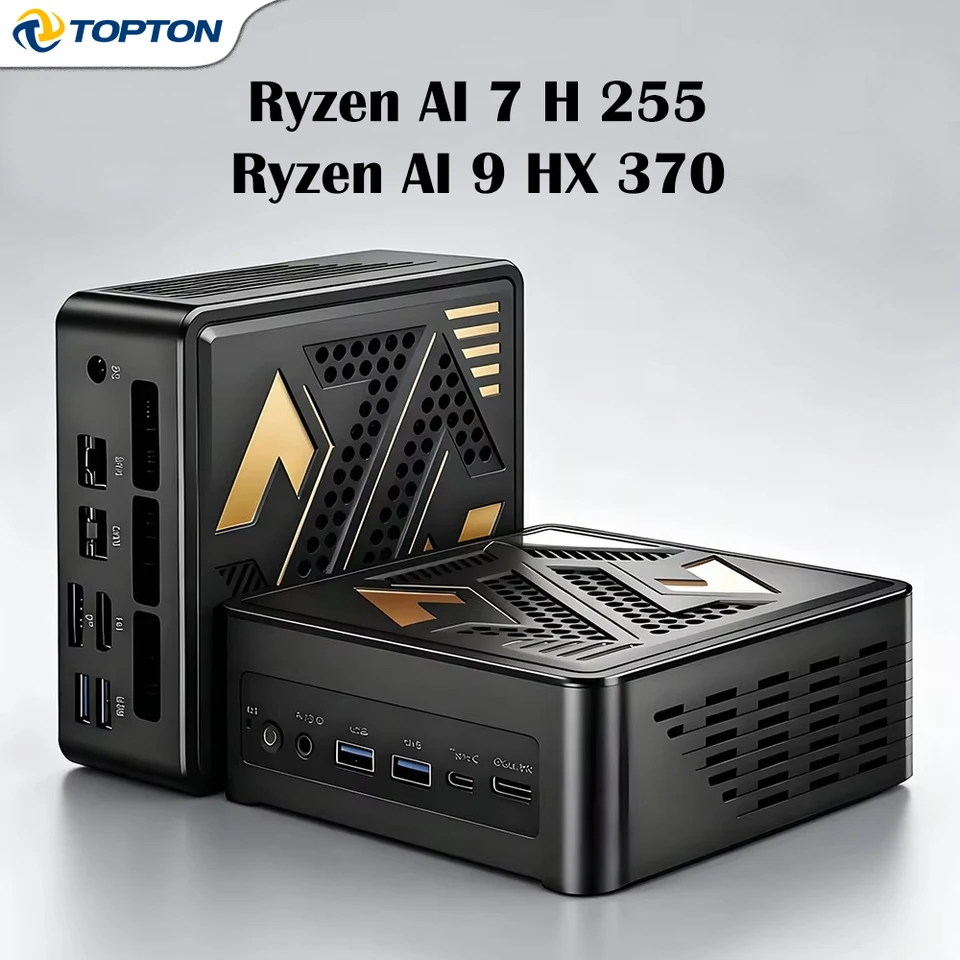 AMD Ryzen 7 H255 AI 9 HX 370 Gaming Mini PC MCIO USB4 16G 24G