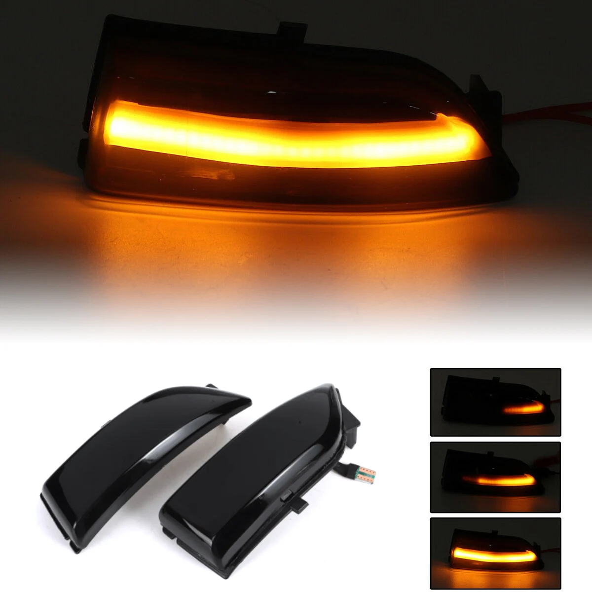 Pair Dynamic LED Side Mirror Light Signal Indicator Lamp for Ford Everest 2015-2019 Ranger T6 Raptor Wildtra Car Styling