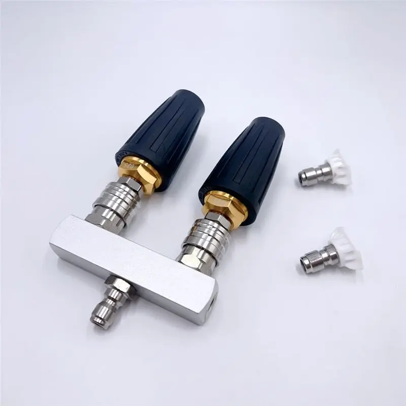 B03C-Dual Turbo Pressure Washer Extension Nozzles Set For High-Efficiency Cleaning, 1/4
