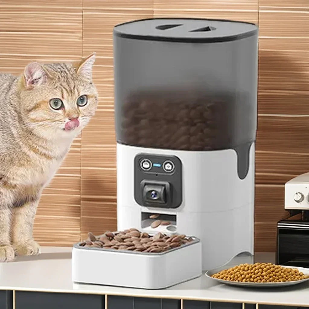 

Large Capacity Pet Intelligent Automatic Feeder Intelligent Timing Quantitative Feeder Cat Food Dog Food Feeder Pet Products