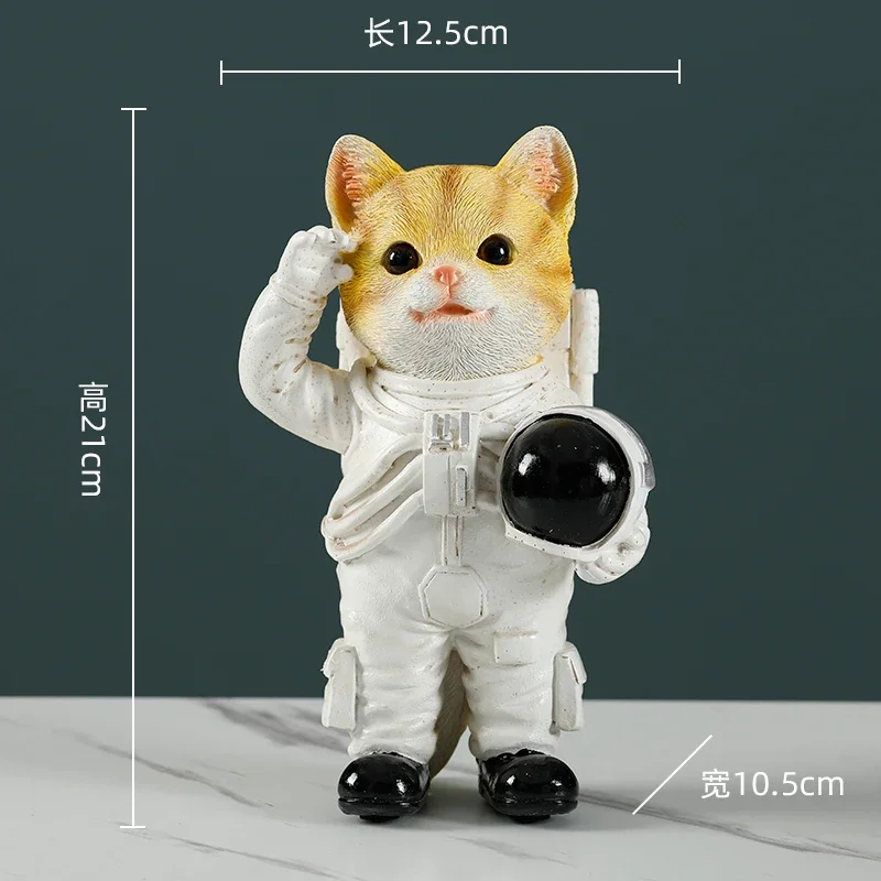Resin Animal Astronaut Ornaments Rabbit Statue Model Decoration Crafts Statuette Home Accessories Figurines Gift
