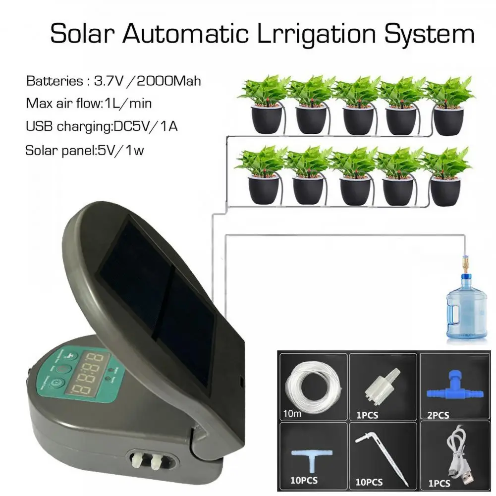 

Water-saving Plant Irrigation Garden Watering System Automated Solar Sprinkler Irrigation System for Gardens Potted Plants