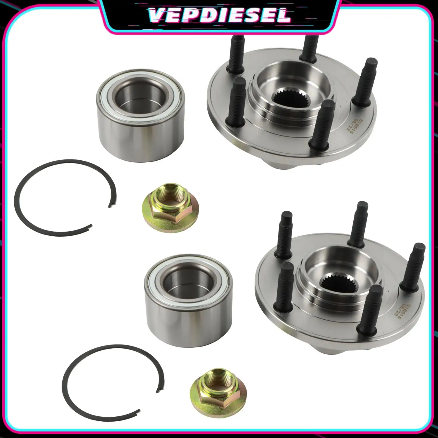 

518515 WE61635 BR930286 2pcs Wheel Bearing and Hub Assembly For Ford Escape Mazda Tribute Mercury Mariner 2005-2011 WE61635 Part