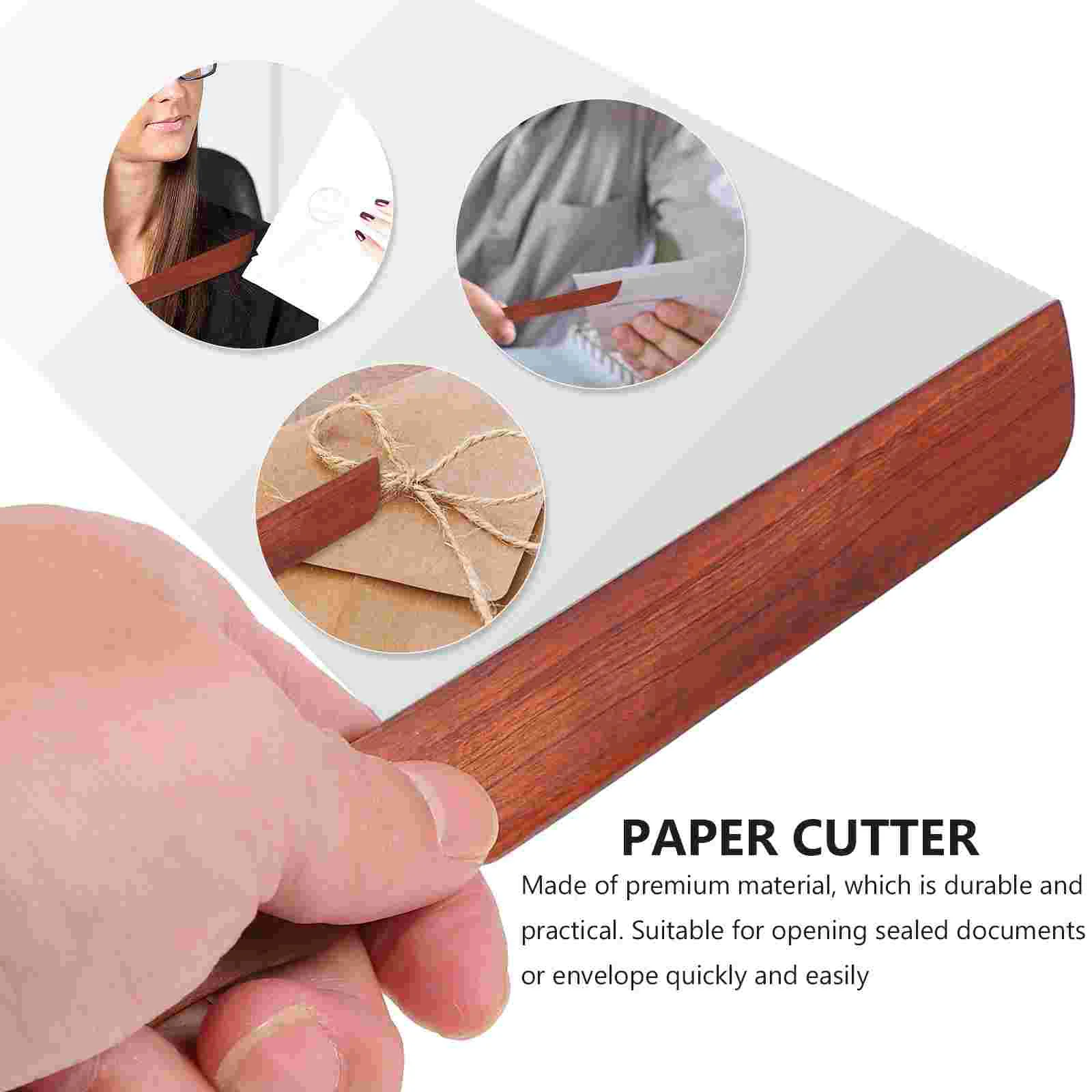 1Pc Mini Express Packing Openers Wood Manul Paper Cutters for Home Office Portable Paper Wood Paper