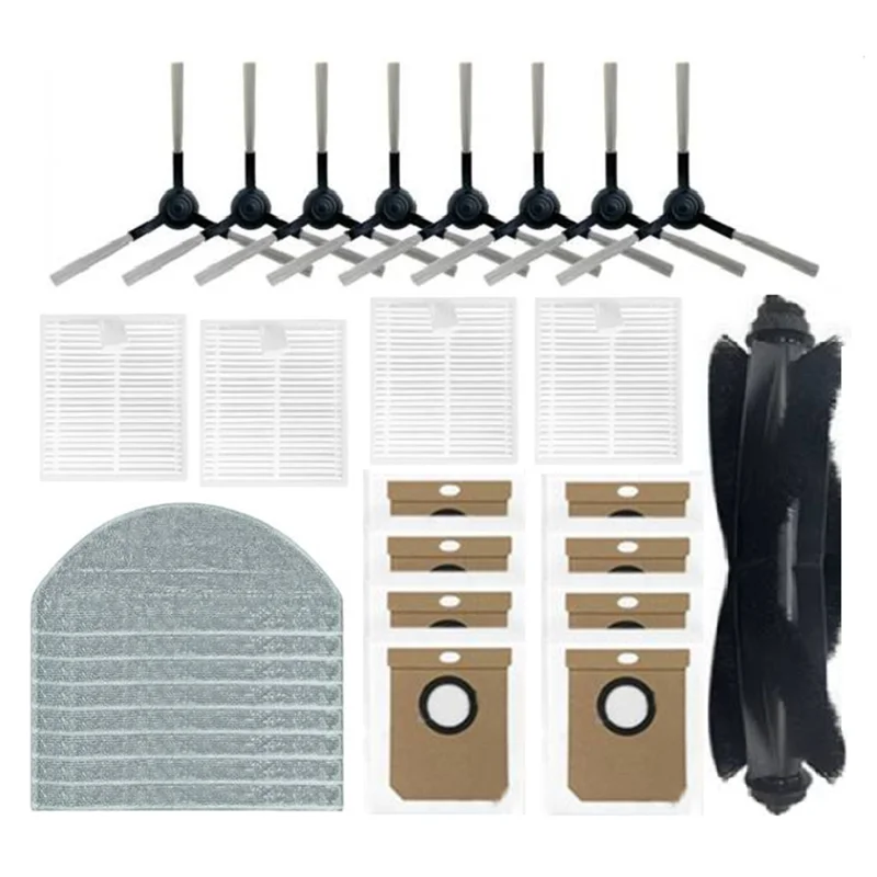 

29 шт. для Roidmi Eve CC/SDJ12RM робот-пылесос, основная боковая щетка, фильтр Hepa, швабра, тканевый мешок для пыли, запасные части