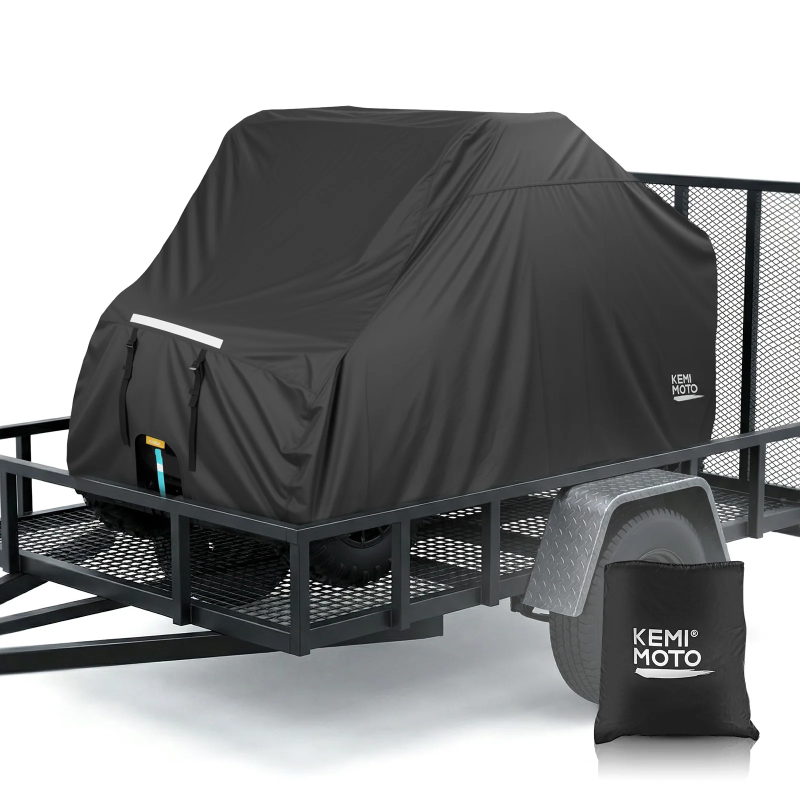 KEMIMOTO Heavy-Duty UTV Trailerable Cover 2 Seater 600D Waterproof Compatible with Polaris RZR XP for Can-Am Defender for CFMOTO
