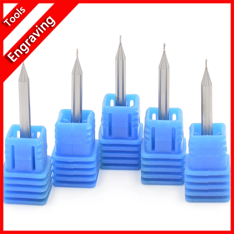 

Single Flute CNC Endmil Milling Cutters Tungsten Steel Solid Carbide Mirco Router Bits Set for Smooth Cutting Wood, Acrylic