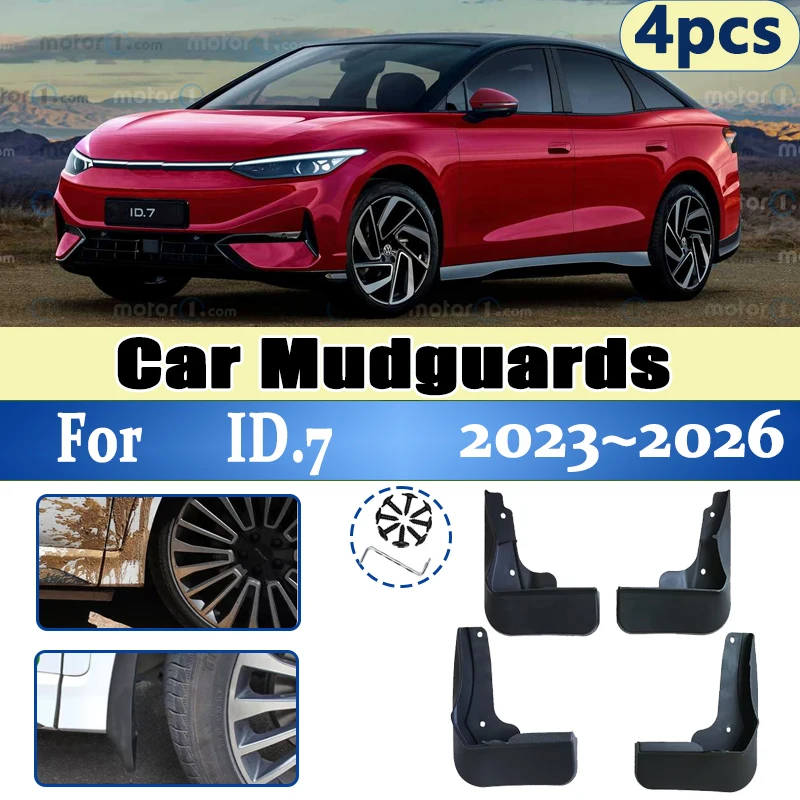 

For Volkswagen ID.7 VW ID 7 ID7 2023 2024 2025 2026 Car Mud Flaps Auto Mudguards Splash Guard Front Rear Fenders Car Accessories