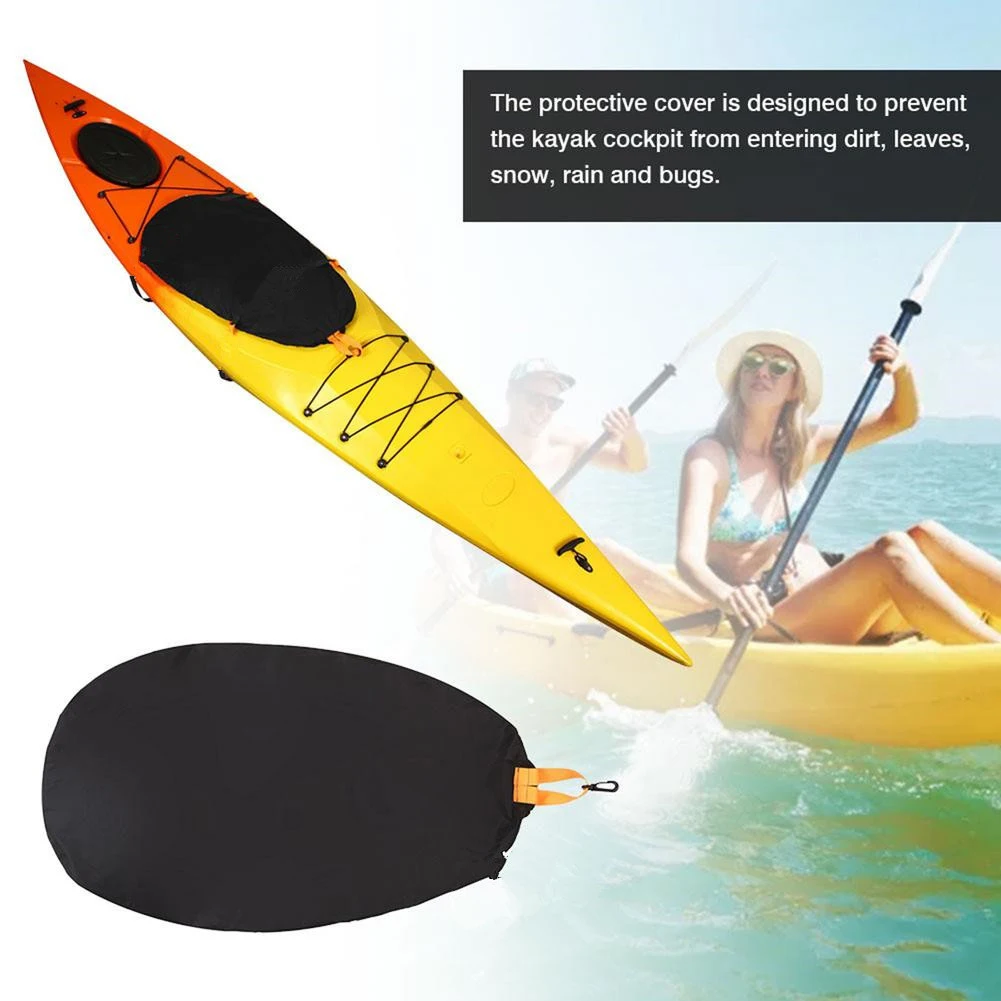 Kayak Cover Waterproof, Kayak Cockpit Cover With Adjustable Tie Strap, Tear-resistant Breathable Canoe Storage Dust Cover