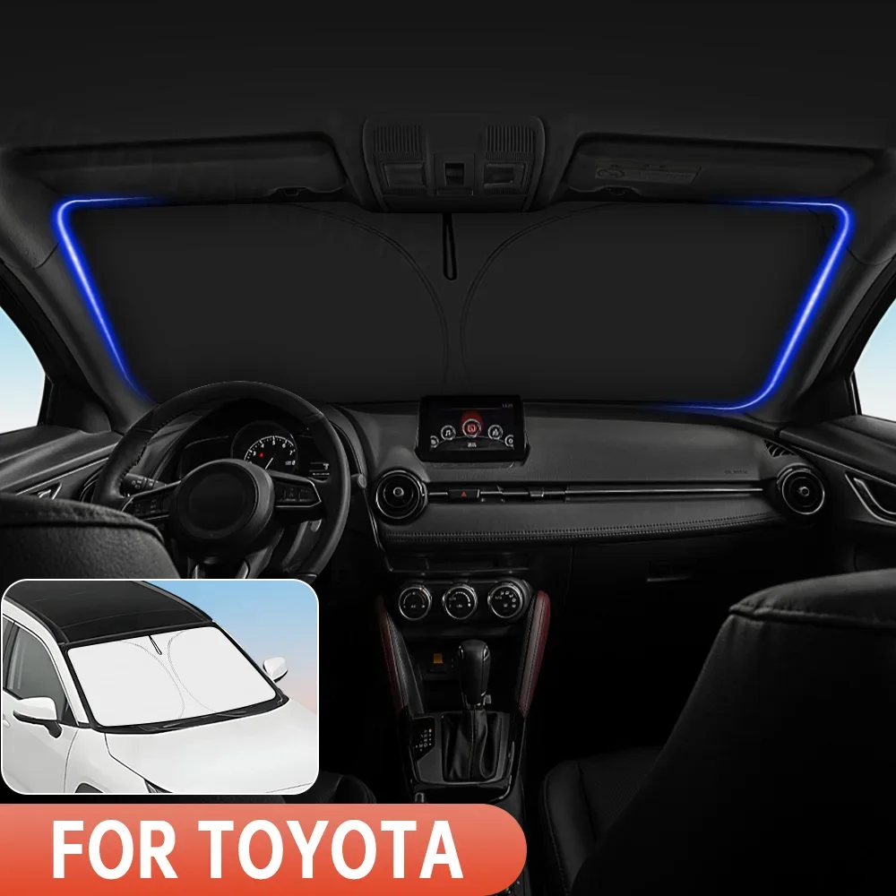 

Для Toyota Tacoma Corolla Camry Rav4 Chr 4Runner автомобильный солнцезащитный козырек на лобовое стекло, солнцезащитный козырек на переднее окно, автоматическая защита от ультрафиолета