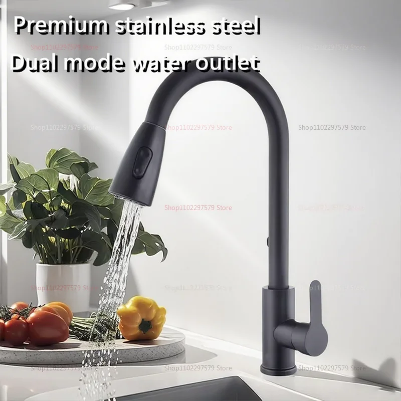 2025 New Modern Stainless Steel 360° Rotating Telescopic Kitchen Sink Bathroom Basin Faucet Durable Rustproof Easy Install
