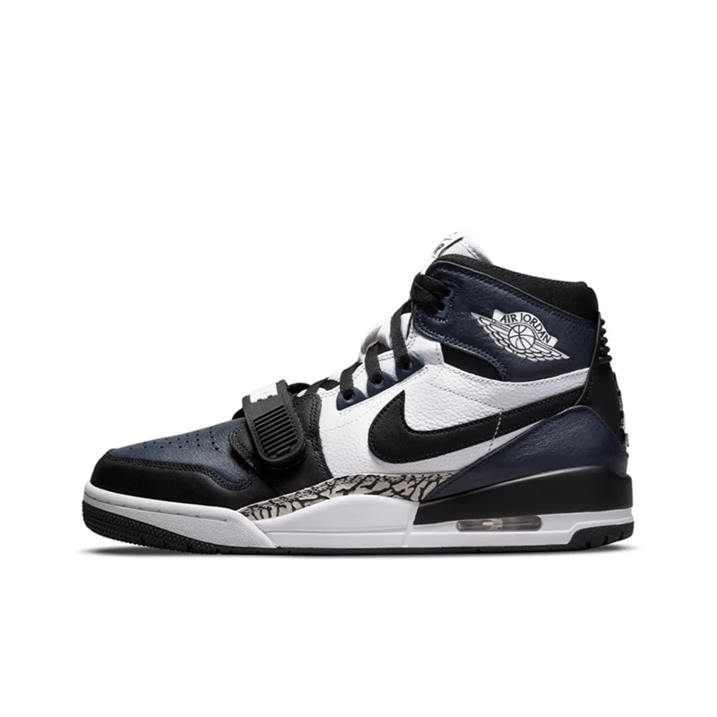 Nike Jordan Legacy 312 Men Women Basketball Shoes Are Non Slip, Durable, Comfortable, Lightweight, High Top, Retro Deep Sea Blue