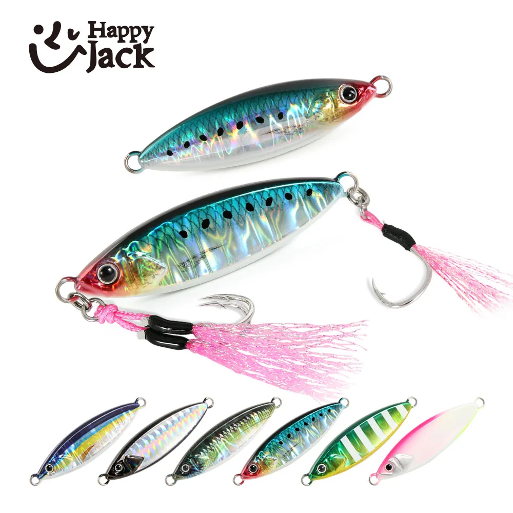 2025 15g30g40g Slow Pitch Jig Sea Bass Salterwater Inshore sztuczna przynęta z haczykiem wspomagającym TunaNew Glow Fishing Lure Casting