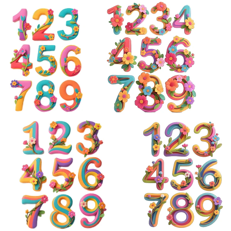 Three Ratels CC99 Cartoon flower digital stickers for home decoration computer decals personalized car hood stickers