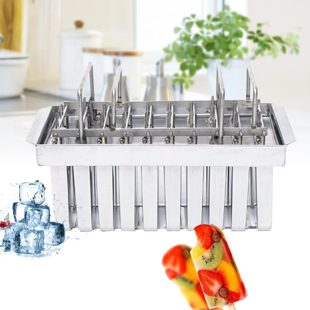 20/30 Slots Stainless Steel Mold, Frozen Ice Cream Stick Popsicle Maker + Stick