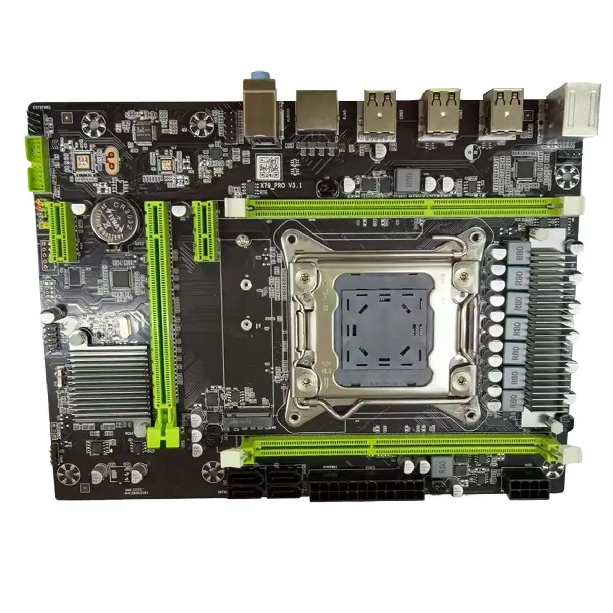 New Electronics X79 Pro Desktop Motherboard Kit LGA 2011 DDR3 Gigabit Ethernet Support E5 V1 V2 E5-2650 V2 2680 2640 2670 CPU